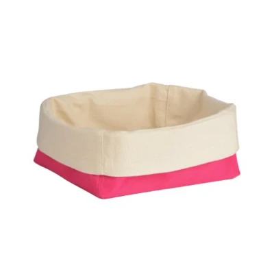 Image of Premier Housewares Bread Basket, 14 x 21 18 cm Hot Pink/Cream