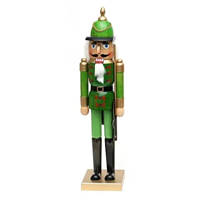 Image of Dekohelden24 beautiful nutcracker soldier, in green, approx. 50 cm, Ceramic Synthetic Resin