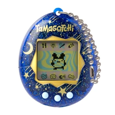 Image of Bandai Tamagotchi Original Starry Night Shell Cyber Pet 90s Adults and Kids Toy with Chain Retro Virtual Pets are Great Boys Girls Toys or Gifts for Ages 8+
