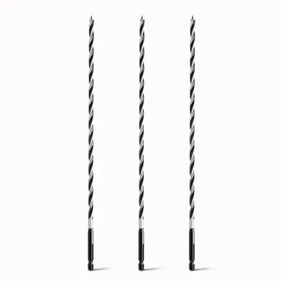Image of hsawbit Wood Drill Bits, 3pcs x 10mm 300mm Auger Bit Extra Long Bits Plastic, Drywall Woodworking Hole