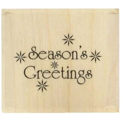 Image of Art Stamps Seasons Greetings Inca Stamp, Black
