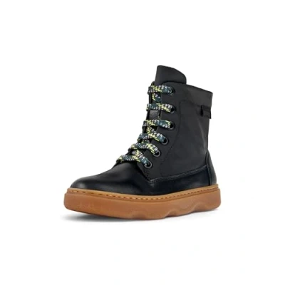 Image of Camper Kiddo Laceup ankle boots for kids, Size: 13K, Dunkelgrün Leather and textile