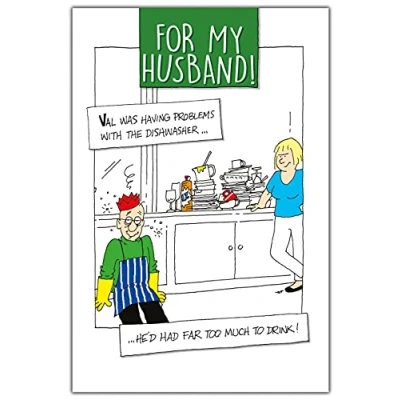 Image of Husband Christmas Card, Funny Cards Husband, Xmas Card for Him Funny,
