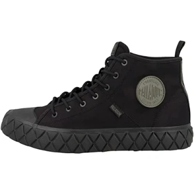 Image of Palladium Unisex Palla Ace Mid Supply Sneaker, Black, 3.5 UK
