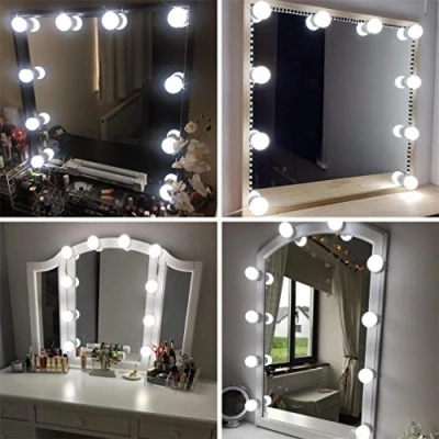 Image of Vanity Mirror Lights Kits Hollywood Style LED Makeup with 10 Dimmable Bulbs for Dressing Table 5 Level Adjustable Brightness Touch Dimmer