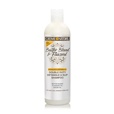 Image of Creme of Nature Butter Blend and Flaxseed Double Duty Detangle Slip Shampoo