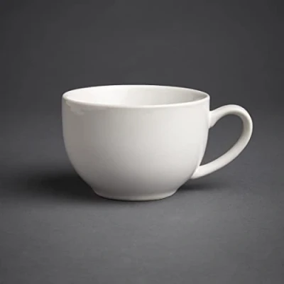 Image of Olympia Cafe Cappuccino Cups White 340Ml 12Oz Porcelain Coffee Milk Jugs 12pc