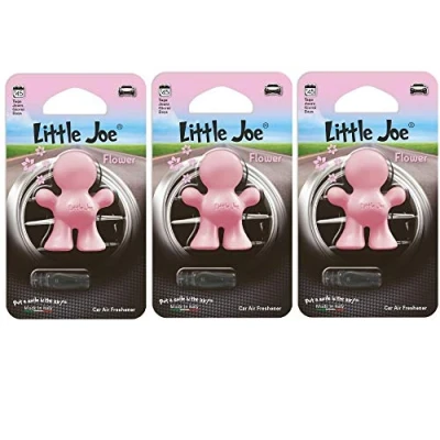 Image of Little Joe Set of 3 Air Freshener Up to Zi 45 Days Fresh in Car, Truck, Office, Home, Wardrobe etc. (Pink/Flower)