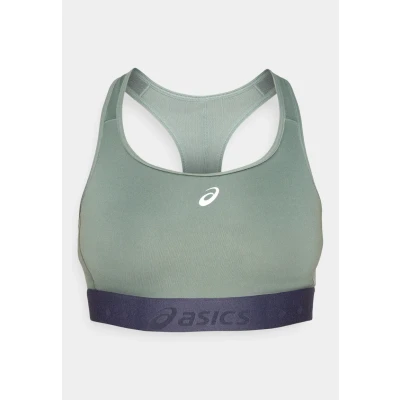 Image of ASICS Women&#039;s Compression Sports Bra Size S Green, Ultimate Support for Running and Training