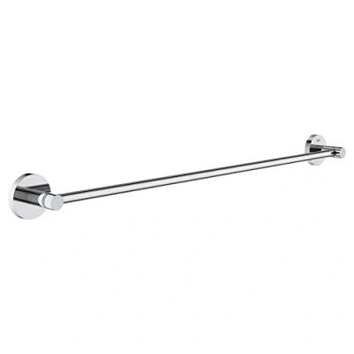 Image of GROHE Essentials Towel Rail (600mm) German Engineered, Metal with Chrome Finish and Concealed Fastening 40366001