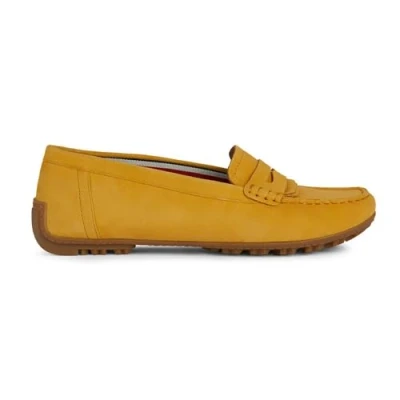 Image of Geox Women&#039;s D Cosmopolis + Grip Moccasin, Yellow, 5 UK
