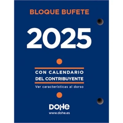 Image of Dohe Taco Sobremesa 2025 Calendar in Spanish, Day Page Format, 12 Months from January to December, Size 8.5 x 11 cm, Office Supplies