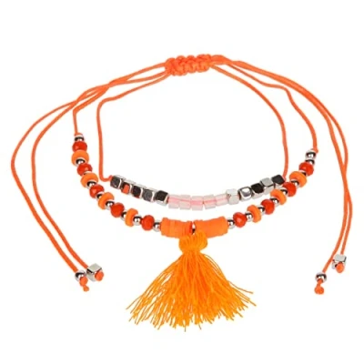 Image of Stands Out, Supplying Outstanding Gifts Aloha Girls Womens White Beaded Anklet Ankle Bracelet Adjustable Beach Bead Foot Jewellery