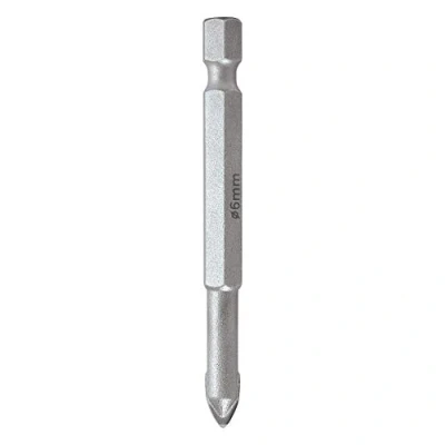 Image of Trend Snappy TCT Glass Drill Bit, 6mm Diameter, Perfect for Glass, Porcelain, Tiles &amp; Mirrors, Quick Release, Tungsten Carbide Tipped, SNAP/GD/6MM, Silver