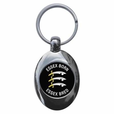 Image of Ozorath Essex Born Bred Keyring Keychain Key Ring Chain With Trolley Coin