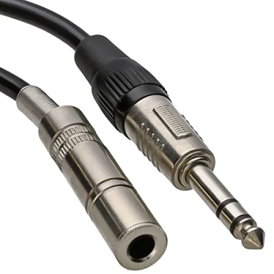 Image of chord Classic Audio Leads 6.3mm TRS Jack Plug Socket