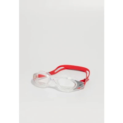 Image of Speedo Adult Unisex Biofuse 2.0 Swimming Goggles Goggles, Fed Red/Silver/Clr, One Size
