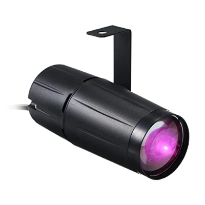 Image of Lixada Pinspot LED DJ Effect Light, Party Club Bar Stage Lamp, AC90 240V 10 Watt Mini Beam Spot Light for Disco KTV Entertainment (Pink)