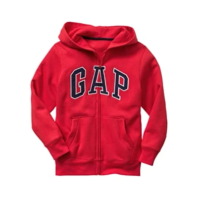 Image of GAP ARCH HOOD BOYS Holiday Zipup sweatshirt for kids, Size: 10 11y, Pure red