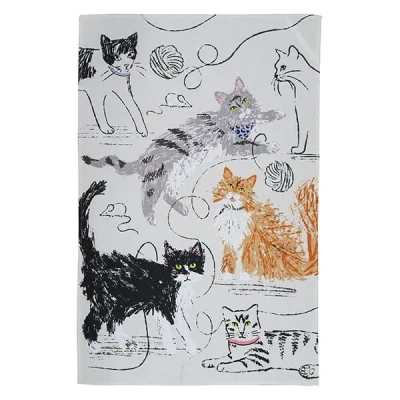 Image of Ulster Weavers Feline Friends Cotton Tea Towel