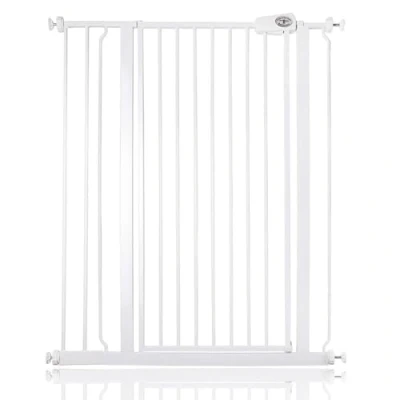Image of Bettacare Extra Tall Pressure Installed Premium Pet Gate, 88.9cm 96.5cm, White, Fit Stair Gate for Dog, Safety Barrier Puppy, Easy Installation