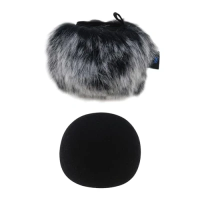 Image of LT Easiyl 2 Pack Windscreen Microphone Windshield Compatible With DR 05X 05 Recorder Furry And Foam