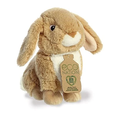 Image of Aurora, 35042, Eco Nation Lop Eared Rabbit Tan, 9In, Soft Toy, Brown