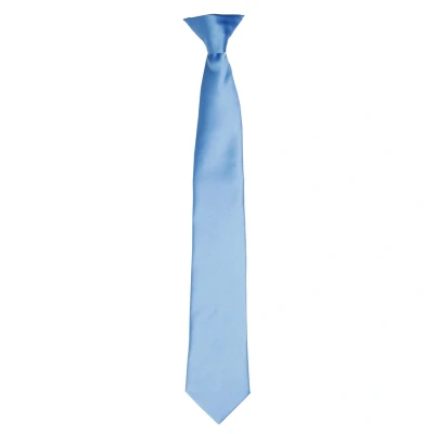 Image of Premier Unisex Adult Colours Satin Tie (Mid Blue) One Size