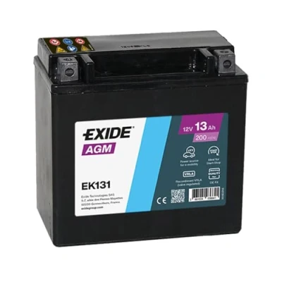 Image of 0009829208, 0009829308, 0009829508, 000982950825, 0009829608 Starter battery EXIDE Start Stop EK131 12V 13Ah 200A B0 Lead acid