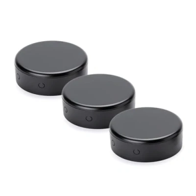 Image of ORION LIGHTSTYLE Junction Box PVC Canopy Ceiling Rosette Cover Black Pack of 3