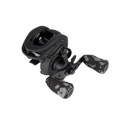Image of Abu Garcia MAX X BLACK OPS Casting Reel, Fishing Low Profile Baitcast Reels, Predator Fishing, Pike, Perch, Zander, Unisex, Black, LP Left Hand