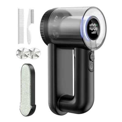 Image of ninesun Lint Remover Electric Fabric Shaver 2 in 1 LED Display Portable Bobble for Clothes Debobbler De Bobbler Removers Carpet Sweater Couch