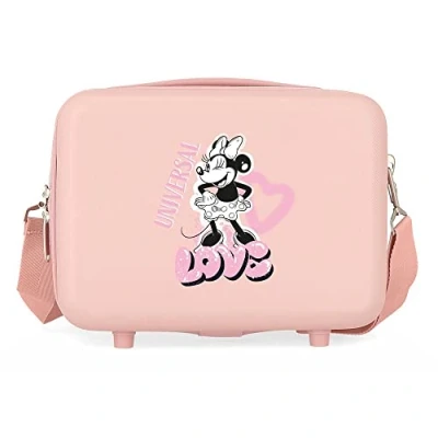 Image of Disney Minnie Heart Adaptable Toiletry Bag Nude 29 x 21 15 cm Rigid ABS 9.14 L 0.8 kg, Pink, One Size,