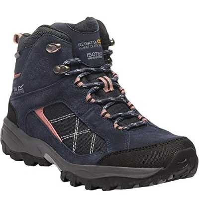 Image of Regatta Womens Clydebank Water Resistant Walking Ankle Boots 5 UK Blue