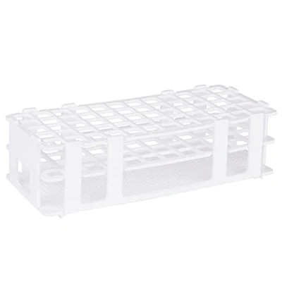 Image of stonylab Test Tube Rack, 16 mm 60 Place White Plastic Rack Holder Stand 3 Tier Design and Detachable
