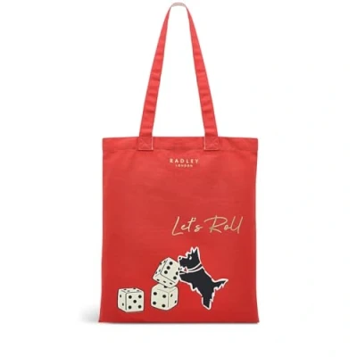 Image of RADLEY London Lets Roll Cotton Medium Tote in Luscious Red