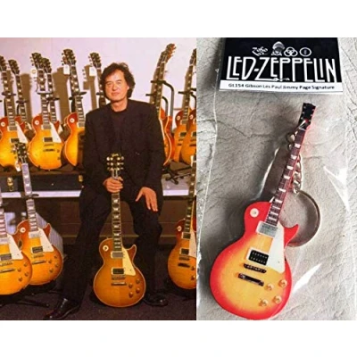 Image of Keychain Guitar Gibson Les Paul Jimmy Page Signature