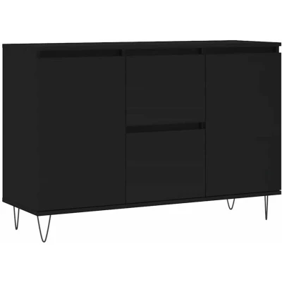 Image of vidaXL Sideboard Black 104x35x70 cm Engineered Wood