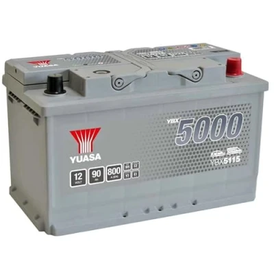 Image of Yuasa YBX5115 12V 90Ah 800A Silver High Performance Battery