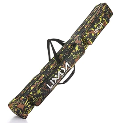 Image of Lixada Double Layer Portable Fishing Rod Bag Large Capacity Storage Case Transport (1.2 m/1.5 m)