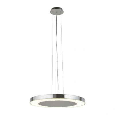 Image of Lexi 1 Light Ceiling Pendant Chrome, White, Glass Integrated LED