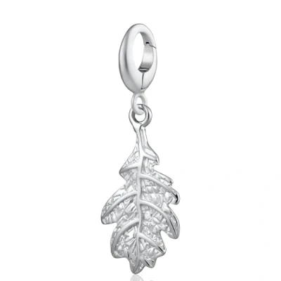 Image of Lily Charmed Sterling Silver Oak Leaf Charm