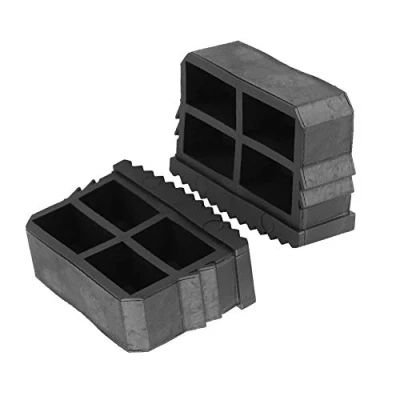 Image of TOPINCN 1 Pair Of 2Pcs Ladder Feet, Non Slip Rubber Replacement Step Feet Foot Mat Cushion Sole Good Floor Gripping Black