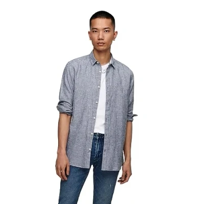 Image of Only &amp; Sons Onscaiden Solid Shirt Shirt, Men&#039;s, Size: Medium, Blues