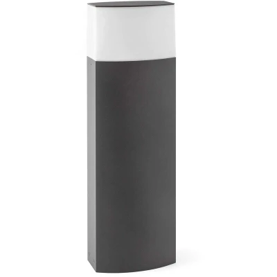 Image of Datna 1 Light Outdoor Short Bollard White, Dark Grey IP44, E27