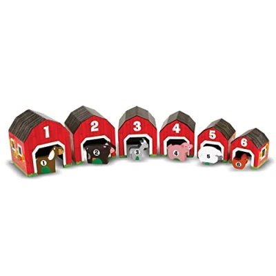 Image of Melissa &amp; Doug Nesting, Sorting Barns and Animals
