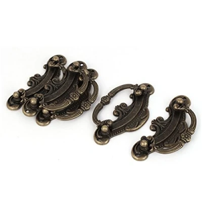 Image of Sourcingmap 5pcs 85mm Hole Center Drawer Antique Style Pull Handle Knobs Bronze Tone