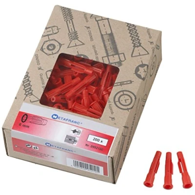 Image of Metafranc 952100 Universal, Diameter, Pack of 200, for Attaching Solid and Hollow Building Materials, General Purpose, Expansion, Cavity Dowels, Trifles, Ø 6 mm