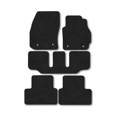 Image of Car Mats Compatible with Mazda 5 (2011 2018) Tailored Fit Black Carpet Floor Set Accessory Custom 4 Pieces Anti Slip Backing &amp; Binding Trim Edge