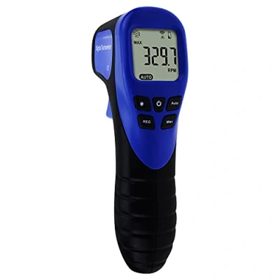 Image of DANOPLUS Digital Non Contact Photo Tachometer Laser RPM Meter Gauge with Data Record Function Reflective Tapes, Measuring Range:2.5 99999RPM
